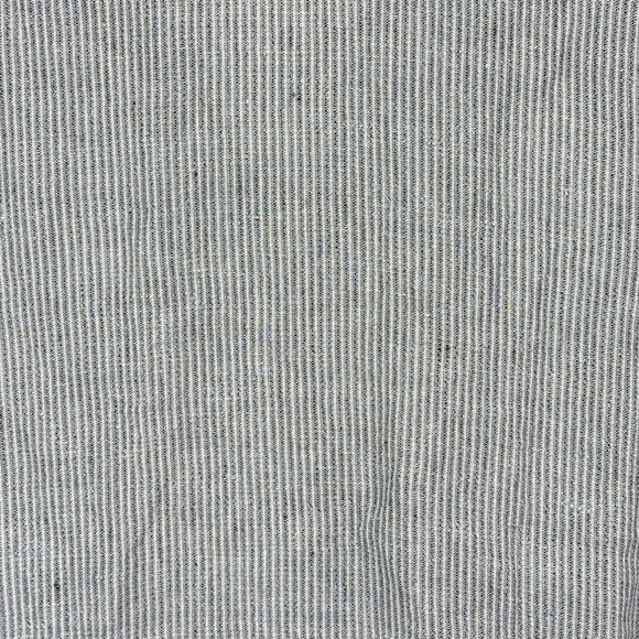 Flax Women V-Neck Collared ButtonDown Linen Top Sz L Blue Lagenlook Coast Beach - Picture 6 of 13